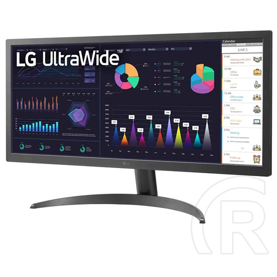 26" LG 26WQ500 monitor (IPS, 2560x1080, 2xHDMI, HDR10)