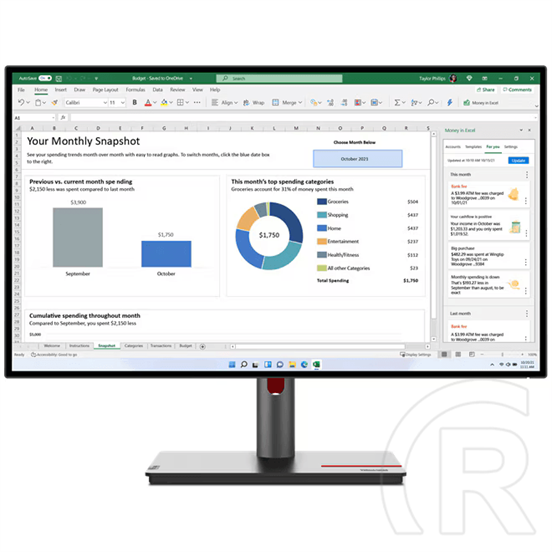 27" Lenovo ThinkVision P27q-30 IPS LED monitor