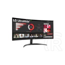 34" LG 34WR50QC-B ívelt monitor (VA, 3440x1440, 100 Hz, DP+2xHDMI)