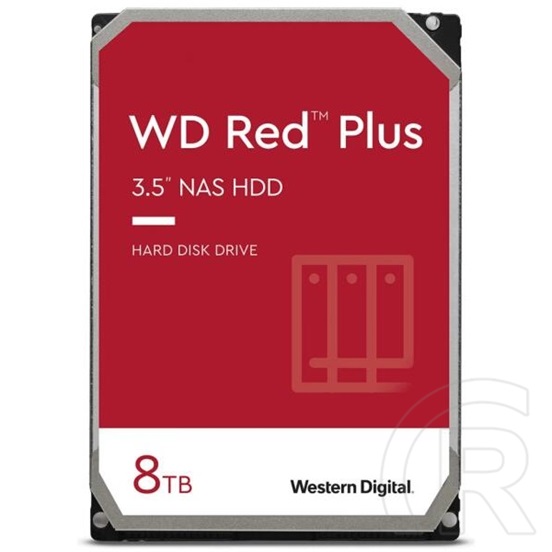 8 TB Western Digital Red Plus HDD (3,5", SATA3, 5640 rpm, 256 MB cache)