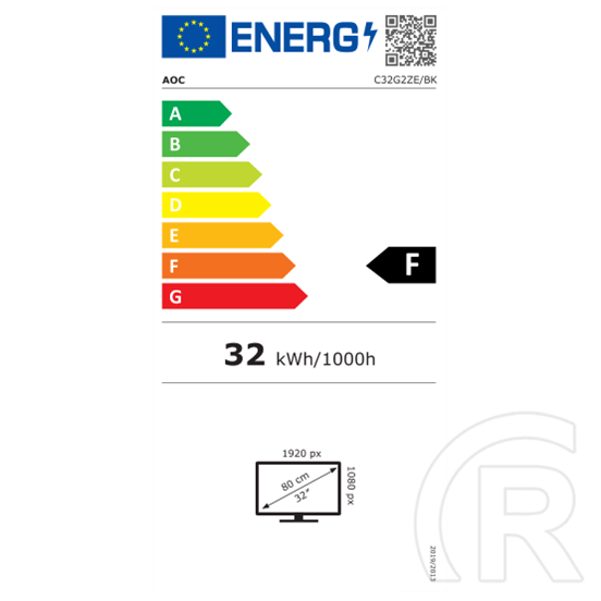 AOC 32" C32G2ZE/BK Ívelt monitor