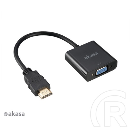 Akasa HDMI - VGA kábel 20cm (fekete)