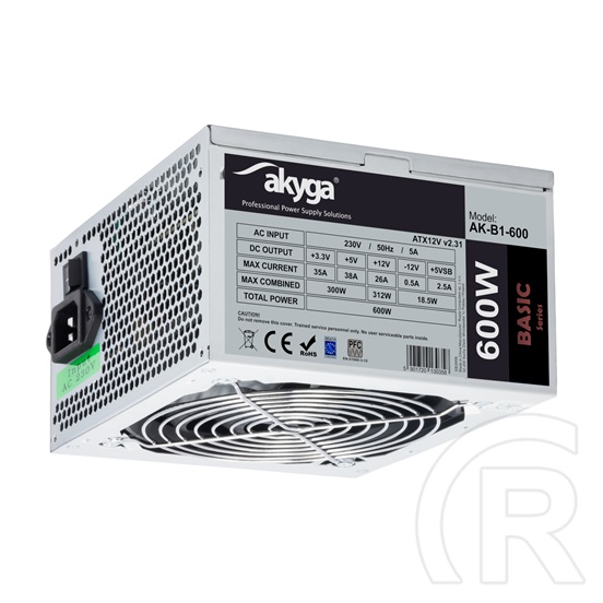 Akyga Basic tápegység (600 W, ATX)