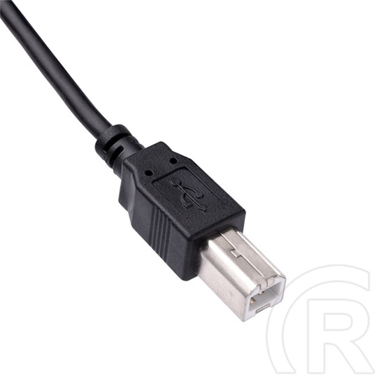 Akyga USB 2.0 kábel (A dugó / B dugó, 1,8 m, fekete)