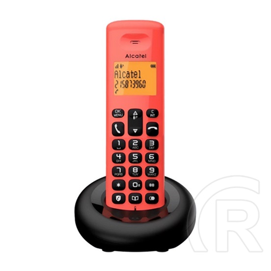 Alcatel e160 telefon készülék (vezeték nélküli, kijelző, dect) piros