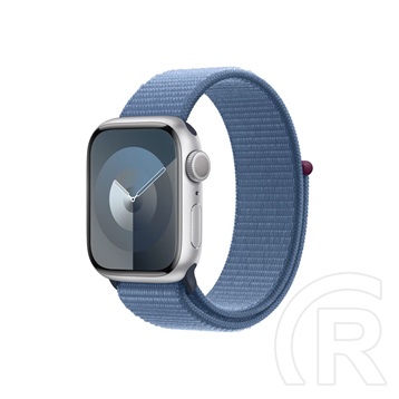 Apple Watch Series 9 GPS (41mm, ezüst alumínium tok, télkék sportpánt, S/M)