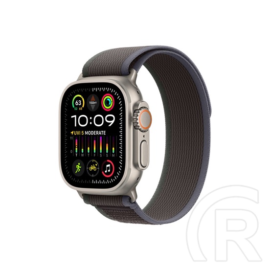 Apple Watch Ultra 2 (49mm, titán tok, GPS+Cellular, kék/fekete terep pánt, S/M)