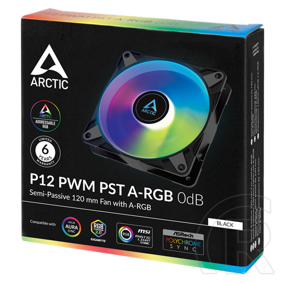 Arctic P12 PWM PST A-RGB 0dB Black