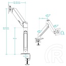 Arctic X1-3D monitor tartó kar (fekete)