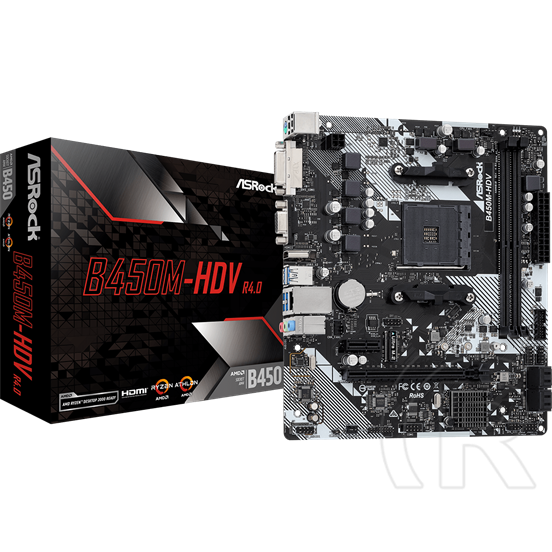 Asrock B450M-HDV R4.0 (mATX, AM4)