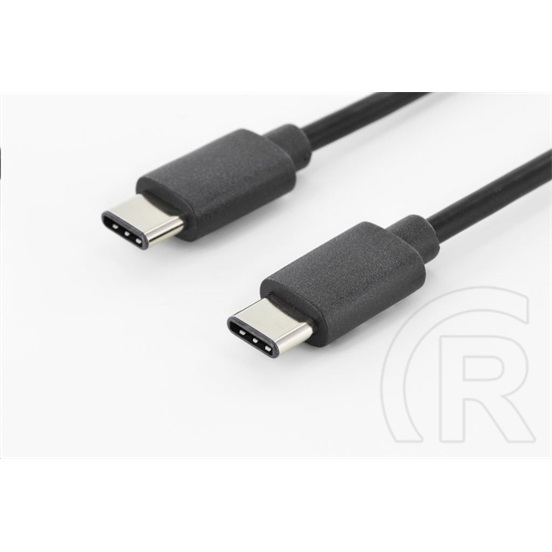 Assmann USB 2.0 kábel (C dugó / C dugó, 5V/3A, 1,8 m, fekete)