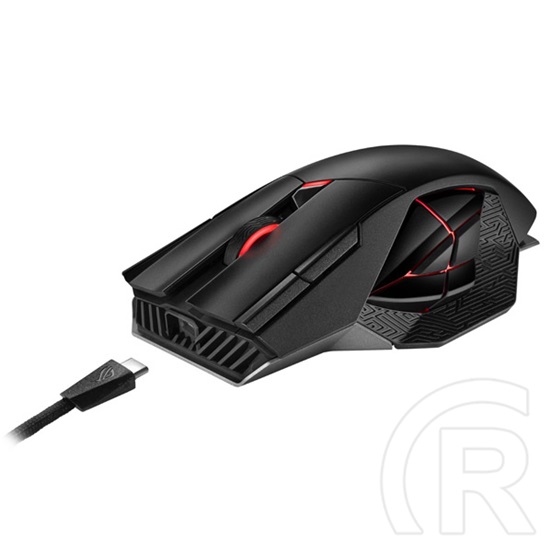 Asus ROG Spatha X cordless optikai egér (USB, fekete)