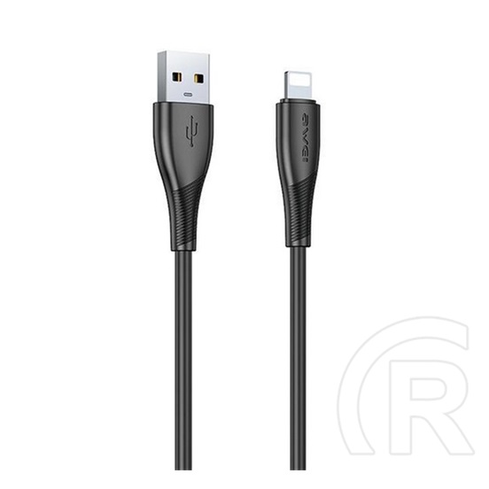 Awei Apple iPhone 12 mini  cl-182l adatkábel (usb - lightning, 2.4a, 100cm) fekete