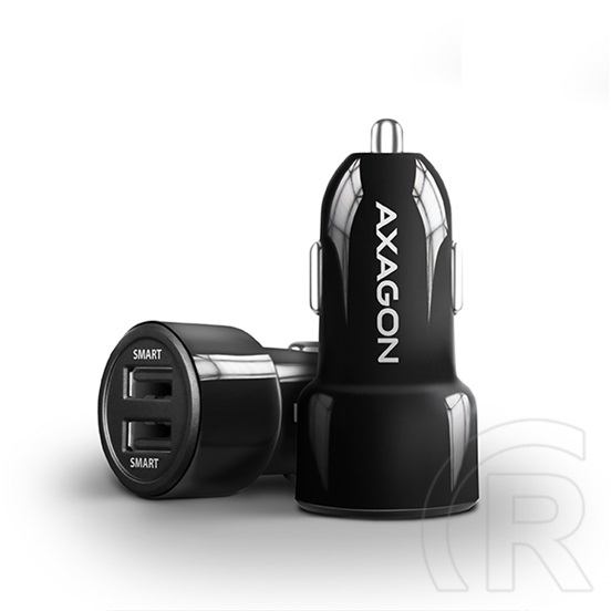 Axagon PWC-5V5 2.4A + 2.4A autós töltő (fekete)