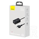 Baseus GaN3 Pro hálózati töltő (2xUSB-A + 2xUSB-C aljzat, 20V/5A, 100W, USB-C kábel, fekete)