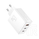 Baseus os-cube pro hálózati töltő usb+2 type-c aljzat (65w, gan5, pd gyorstöltő 3.0) fehér