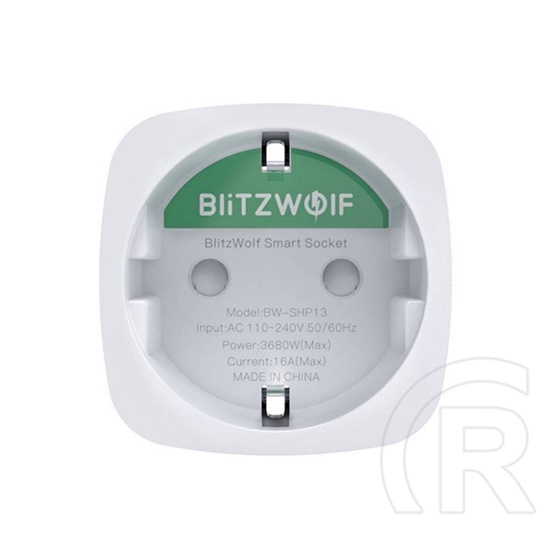 Blitzwolf bw-shp13 okos hálózati konnektor (3680w/16a, hangvezérlés, mobil vezérlés, zigbee/wifi) fehér