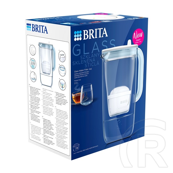 Brita GlassJug One vízszűrő kancsó (világoskék) + Maxtra Pro szűrő patron