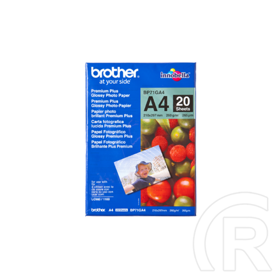 Brother BP71GA4 Prémium fényes fotópapír (A4, 20 lap, 260 g)