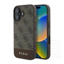 CG Mobile Apple iPhone 16 guess 4g stripe műanyag telefonvédő (textil hátlap) világosbarna