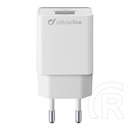 Cellularline hálózati töltő usb aljzat (5v / 2000 ma, 5w, pd gyorstöltés támogatás) fehér