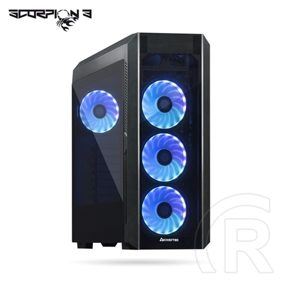 Chieftec Gaming Scorpion 3 RGB (ATX , fekete)