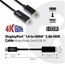 Club3D DisplayPort > HDMI kábel (DP 1.4, 4K60Hz, 2m)