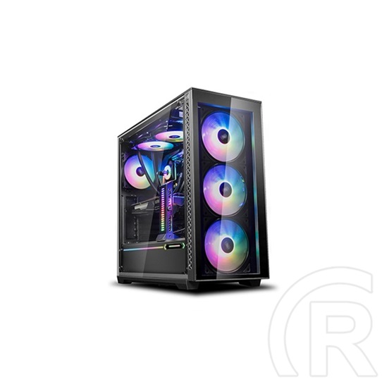 DeepCool Matrexx 70 RGB (E-ATX, ablakos, fekete)