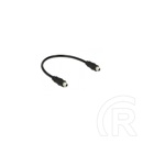 Delock 3,5mm stereo jack (F) csavarmenetes kábel 0,25 m (fekete)