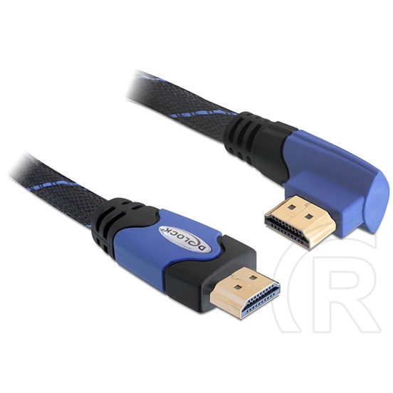 Delock HDMI - HDMI kábel (1.4, 2 m, derékszögű)