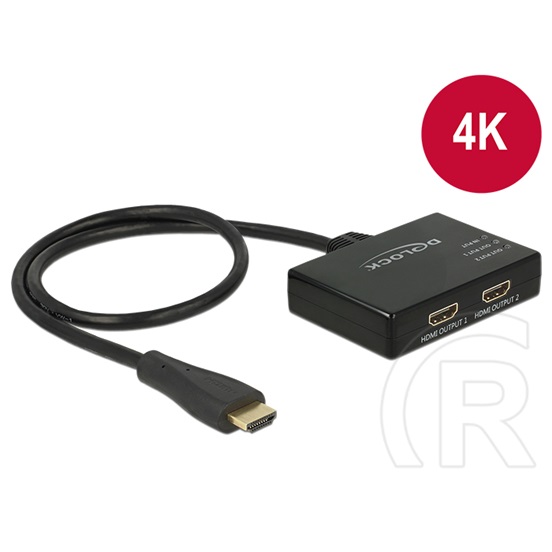 Delock HDMI splitter (1 be-, 2 kimenet, 4K30Hz)