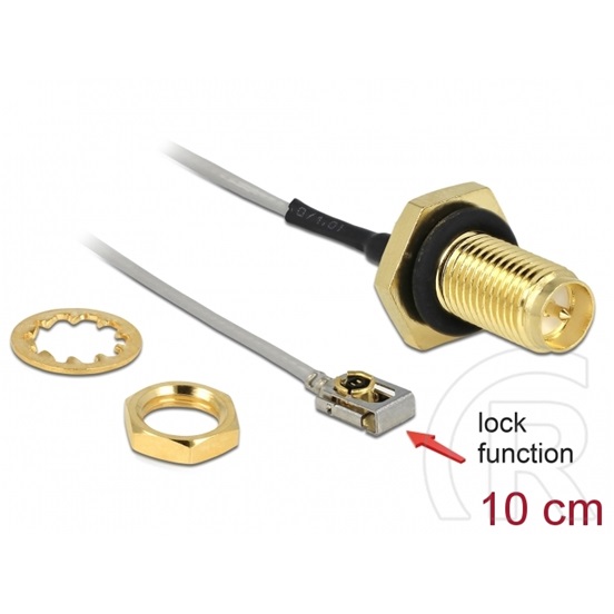 Delock RP-SMA (F) - MHF I LK (M) antenna kábel 10cm