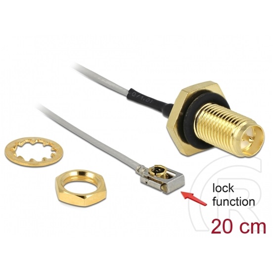 Delock RP-SMA (F) - MHF I LK (M) antenna kábel 20cm