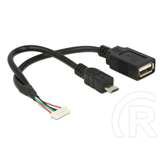 Delock USB 2.0 kábel (1,25 mm 8 pin aljzat / A aljzat - micro-B dugó, 15 cm)