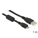 Delock USB 2.0 kábel (A dugó / micro-B dugó, 1 m, fekete)