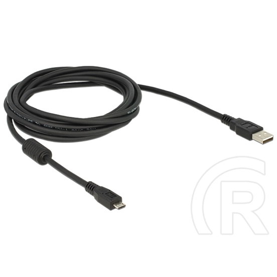 Delock USB 2.0 kábel (A dugó / mikro-B dugó, 3 m, fekete)