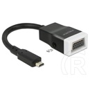 Delock adapter micro HDMI (M) - VGA (F) audióval (fekete)