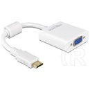 Delock adapter mini HDMI (M) - VGA (F) (fehér)