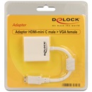 Delock adapter mini HDMI (M) - VGA (F) (fehér)