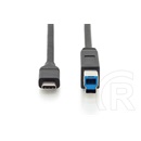 Digitus SuperSpeed+ USB 3.1 C - B M/M kábel 1 m (fekete)