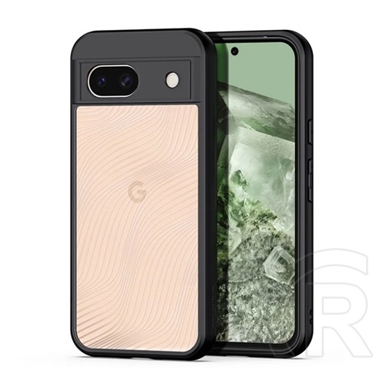 Dux Ducis Google Pixel 8a Dux Ducis aimo telefonvédő (ütésállóság, keret, kameravédő, matt, hullám) fekete