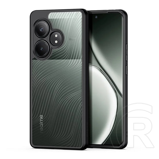 Dux ducis Realme GT 6T  aimo szilikon telefonvédő (ütésállóság, kameravédő, matt, hullám) fekete