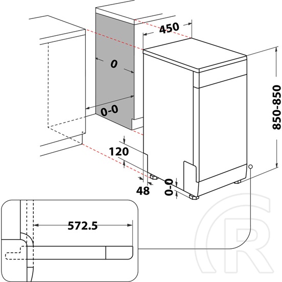 Electrolux WSFO3T1256PCX mosogatógép