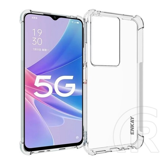 Enkay Oppo A79 5G szilikon telefonvédő (ütésállóság, légpárnás sarok) átlátszó