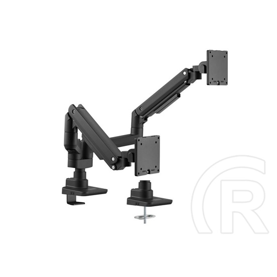 Equip asztali monitor tartó (17"-35", 2 monitor, dönthető, forgatható, fekete)