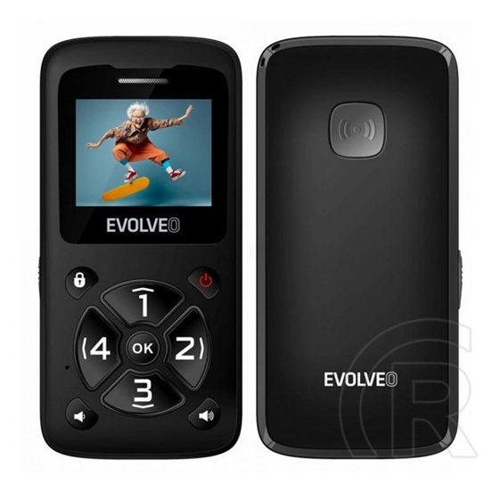 Evolveo EasyPhone ID (EP-400) mobiltelefon (Single-SIM, fekete)