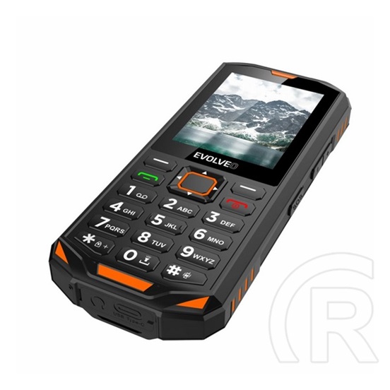 Evolveo StrongPhone X5 mobiltelefon (Dual-SIM, fekete/narancssárga)