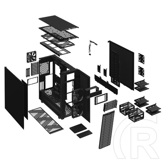 Fractal Design Define 7 XL (fekete belső, fekete, hangszigetelt)