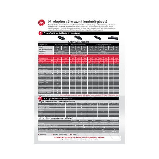 GBC Fusion 3000L lamináló gép (A4, 75-125 mikron)