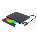 Gembird External DVD Drive DVD-író/olvasó (USB, fekete, BOX)